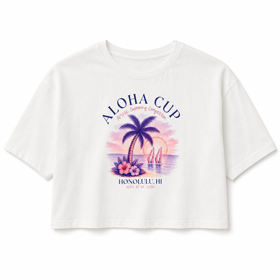 Vintage Aloha Cup Crop Top