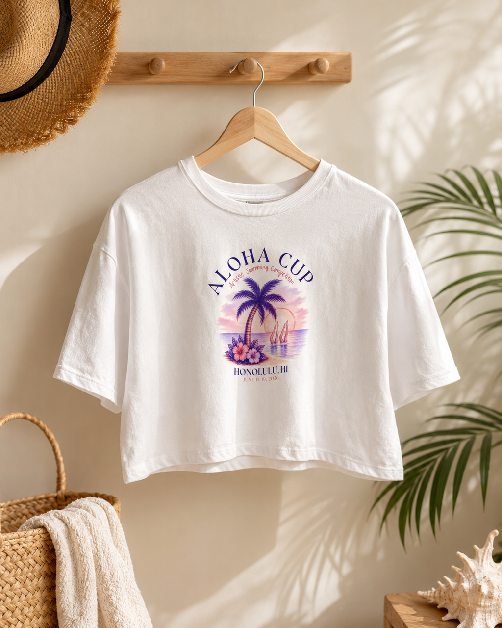 Vintage Aloha Cup Crop Top
