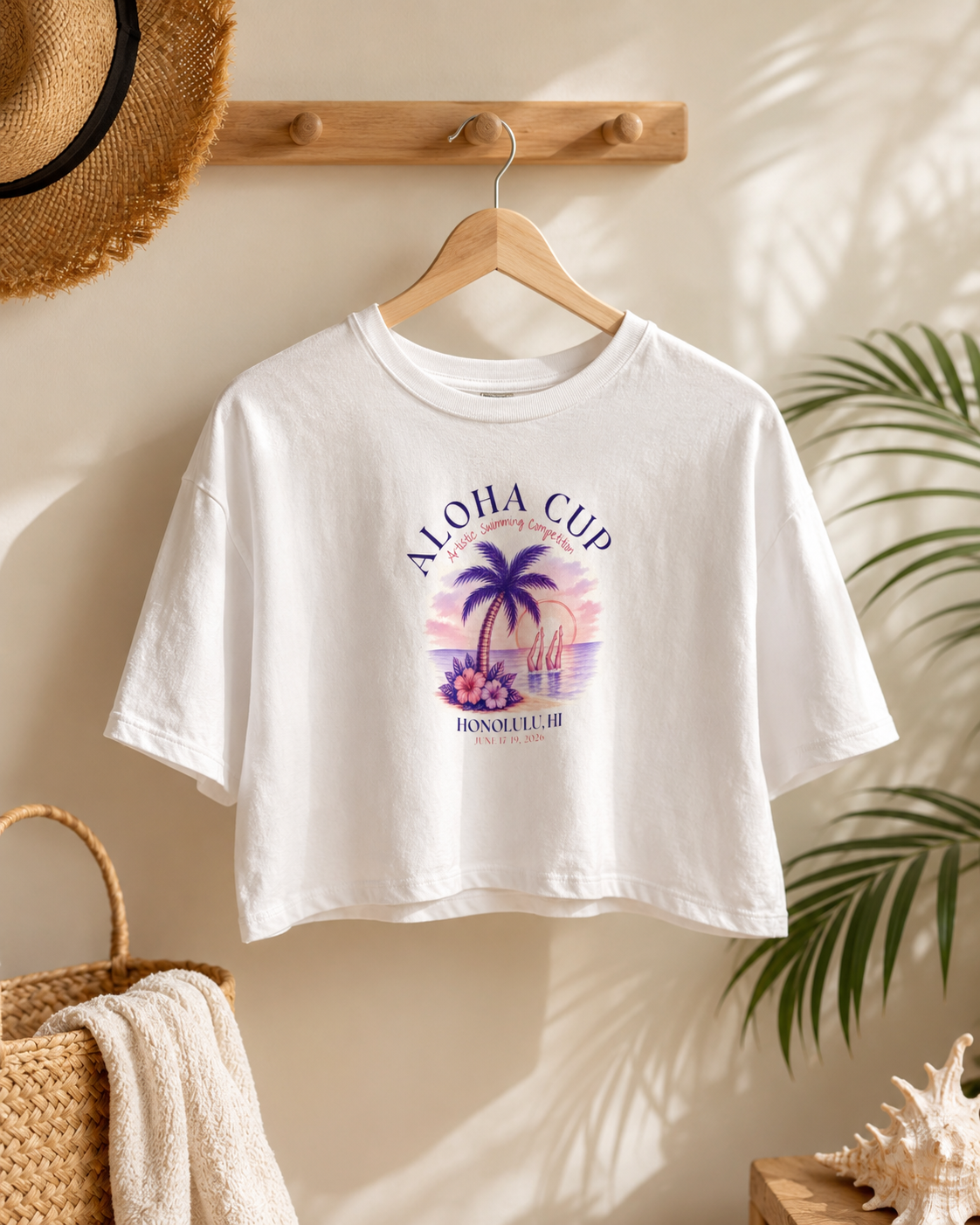 Vintage Aloha Cup Crop Top